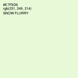 #E7F9D6 - Snow Flurry Color Image